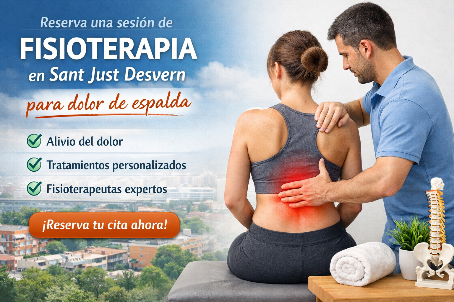Reservar una sesion de fisioterapia a Sant Just Desvern para dolor de espalda - Reservar una sesi&oacute;n de fisioterapia en Sant Just Desvern para dolor de espalda